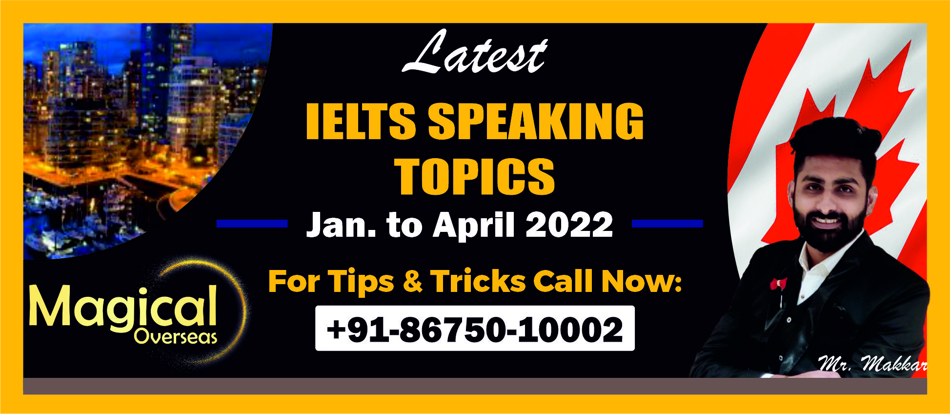 Makkar IELTS Speaking Topics Jan to April 2022